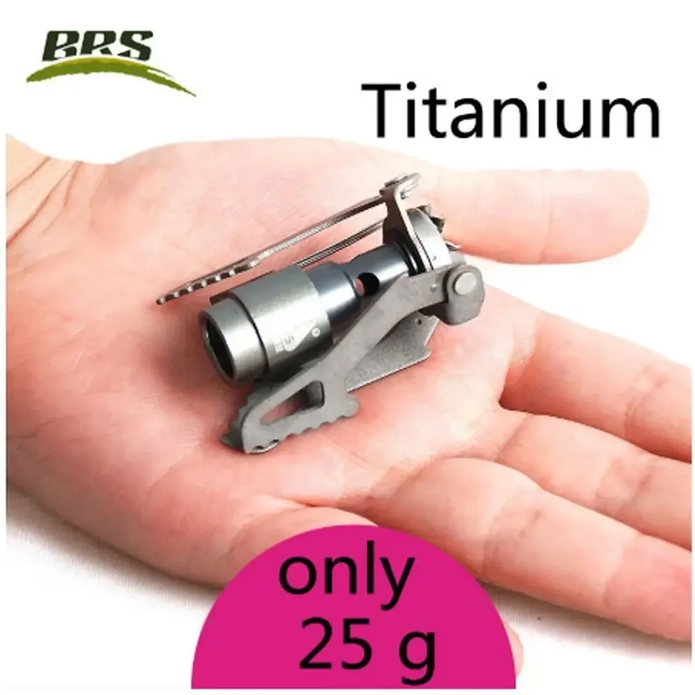 Thumbnail: BRS-3000T Titanium Mini Camping Gas Burners  One-Piece Pocket Stove