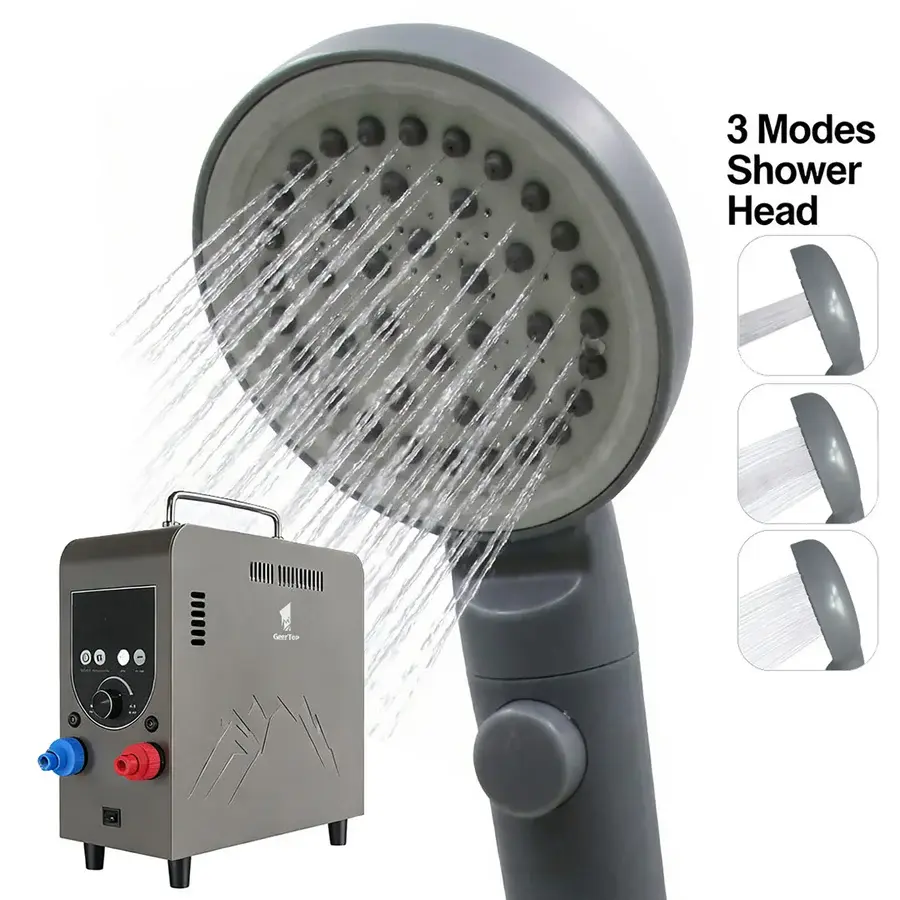 Thumbnail: GeerTop Portable Propane Camping Shower Instant Hot Water Heater