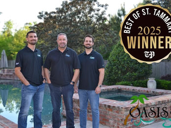Oasis Pools voted the Gold Award Winner for the 2025 Best of St. Tammany