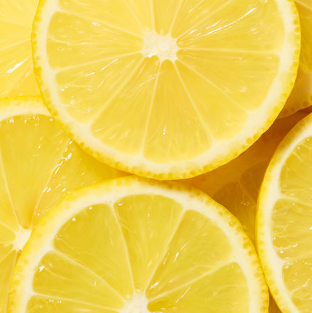 tranches, citron, fruit, jaune, 