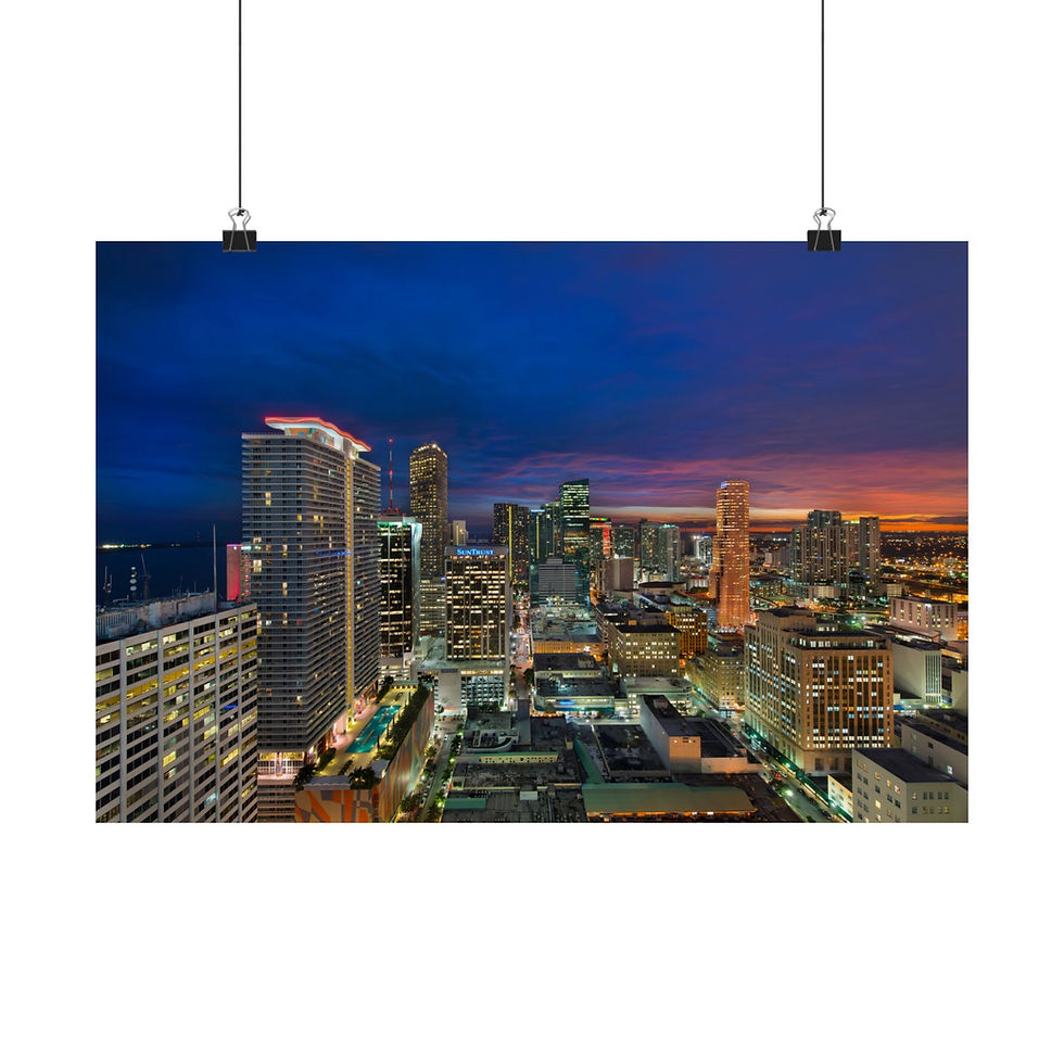 Miniatura: Urban Sunset Matte Horizontal Poster