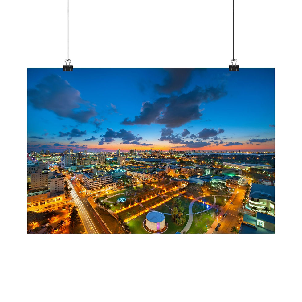 Miniatura: Urban Wall Art evening City Poster