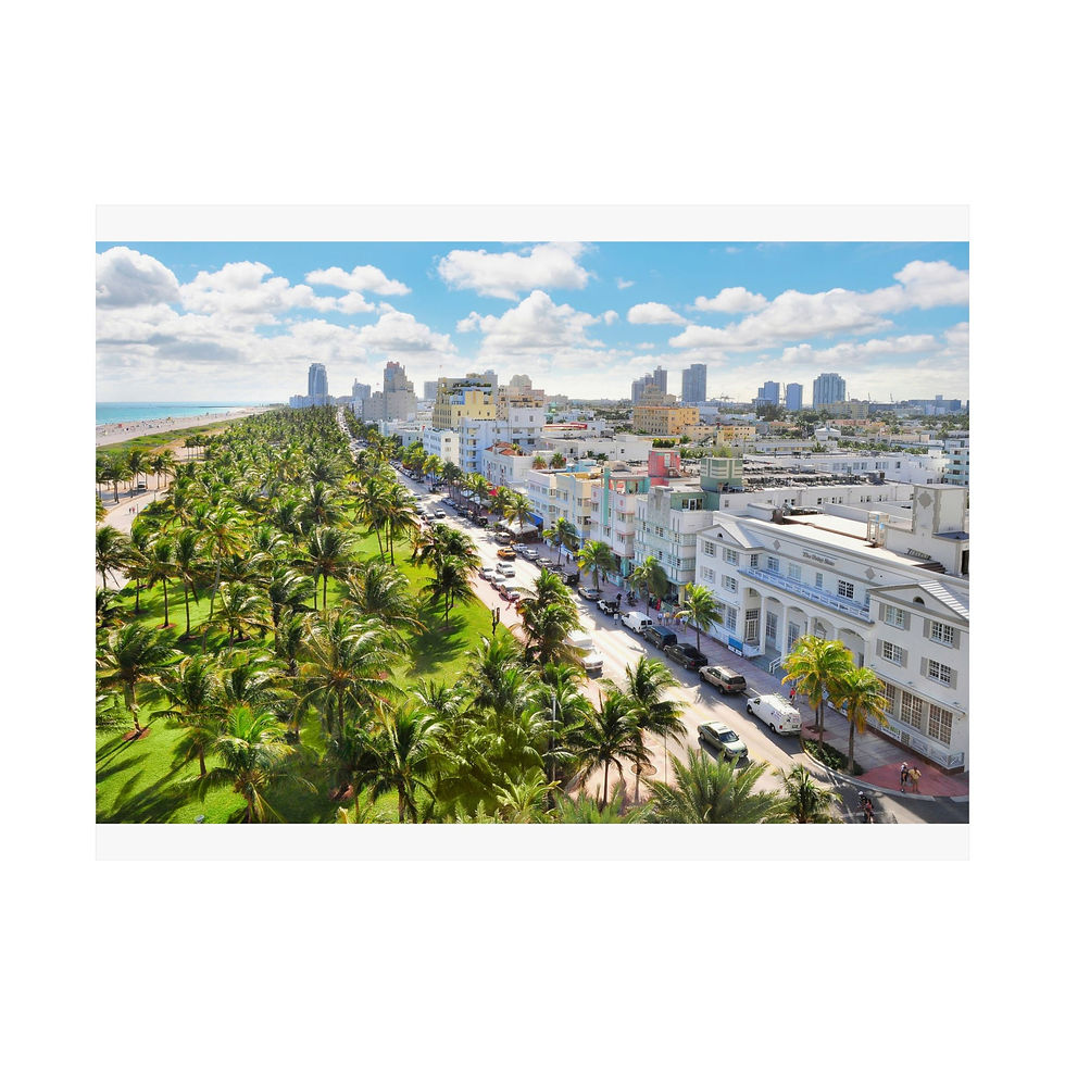 Thumbnail: South Beach Deco Drive Matte Horizontal Poster
