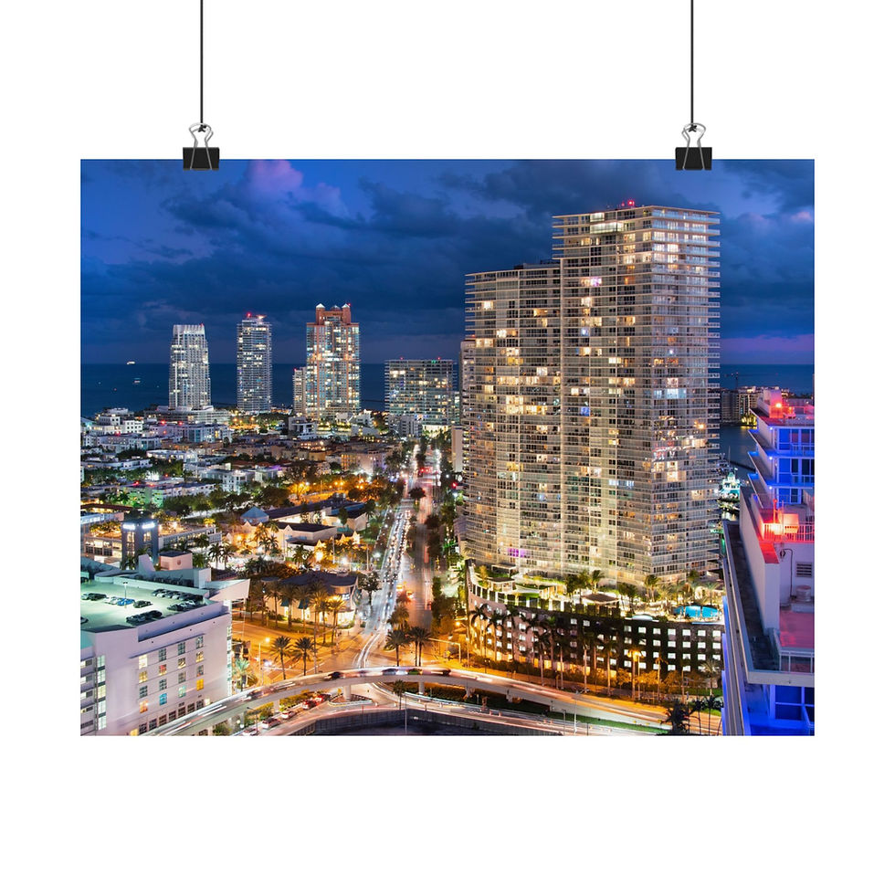 Miniatura: Evening Cityscape Poster