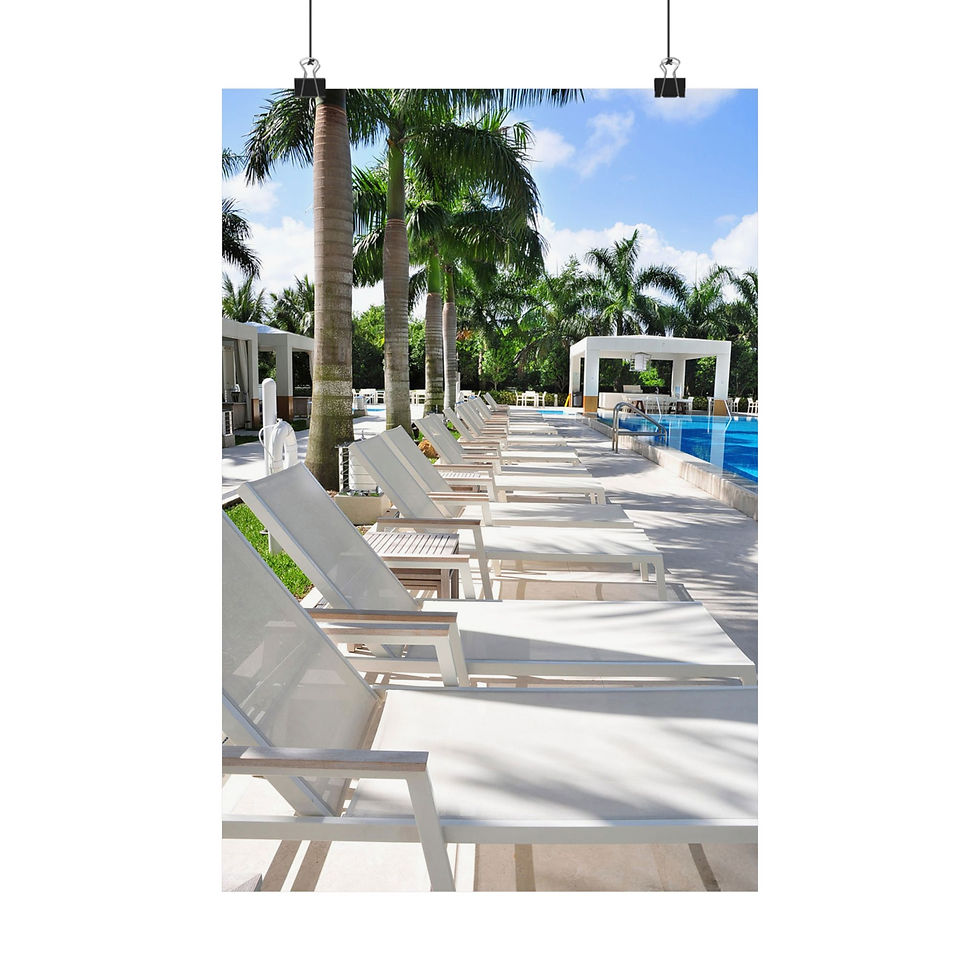 Miniatura: Relaxing Poolside Vertical Poster
