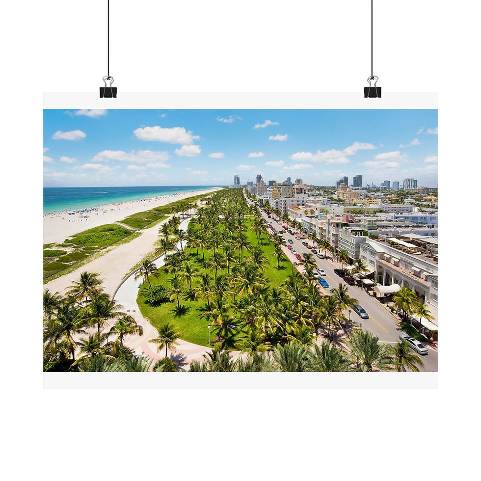 Miniatura: Deco Drive, South Beach Matte Horizontal Poster