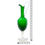 Miniatura: Vintage Hand-Blown Green Claret Decanter