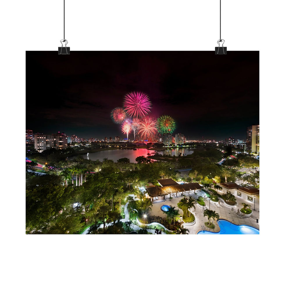 Miniatura: Colorful Fireworks Wall Art Poster
