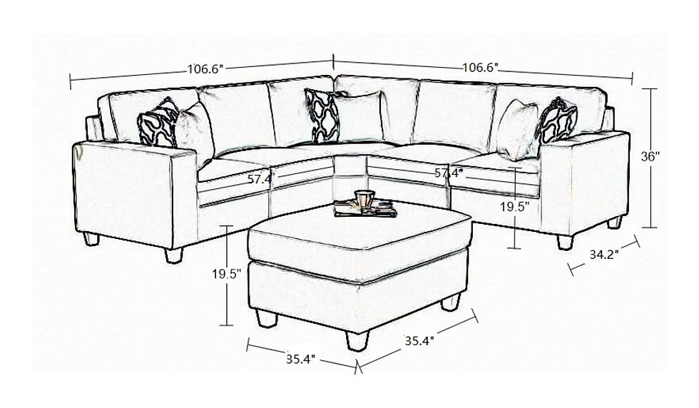 Thumbnail: Flexible Combination Module Sectional 9088-3