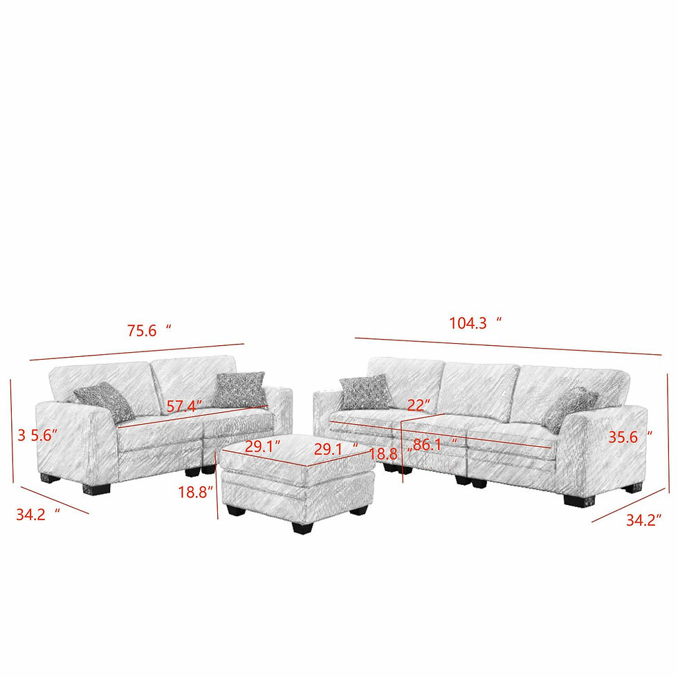 Thumbnail: Modular Flexible Combination Living Room Set 9090-6A