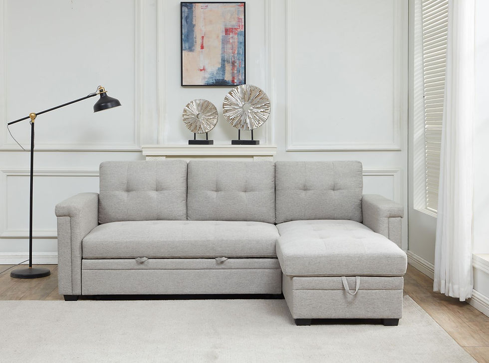 Thumbnail: Storage Reversible Convertible Sectional Sofa Sleeper-9028
