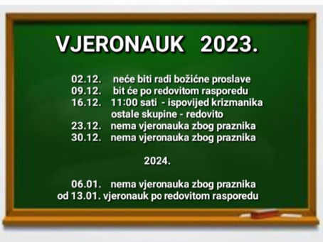Vjeronauk Došašće i božićno vrijeme