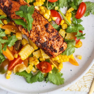 Cajun Salmon Corn Salad