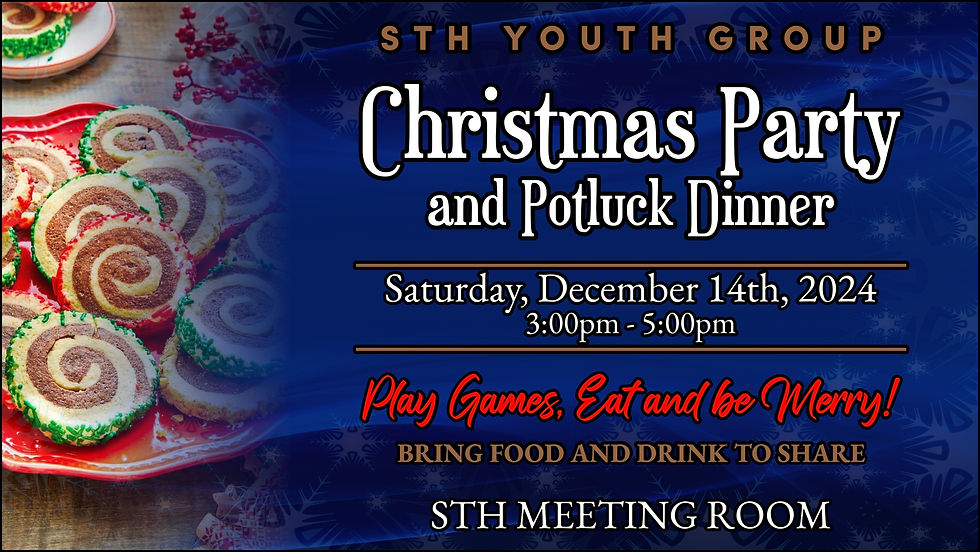 Youth Group Christmas Party and Potluck Dinner