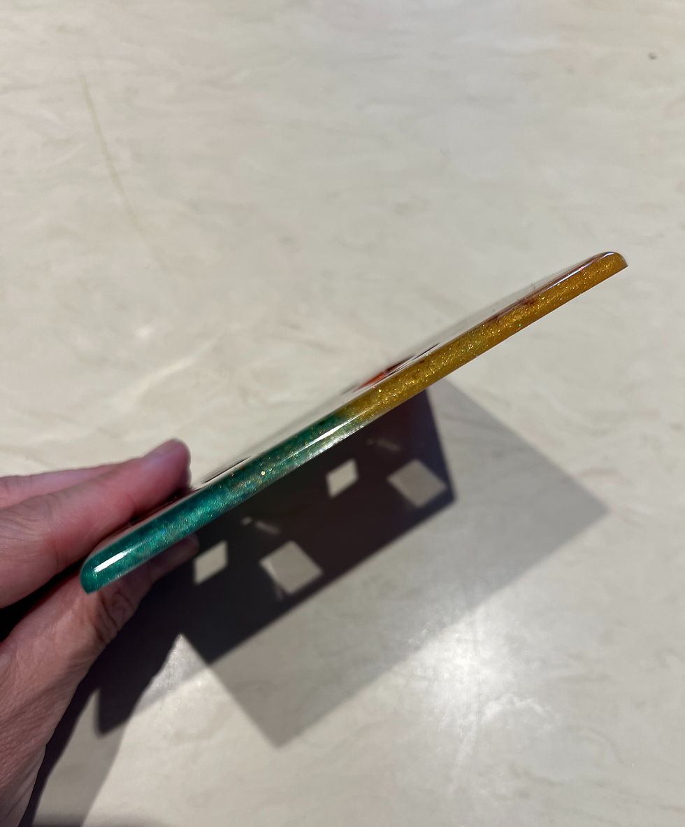 Thumbnail: DBL 2 Switch Earth Tones Handmade Epoxy Resin Plate / Cover