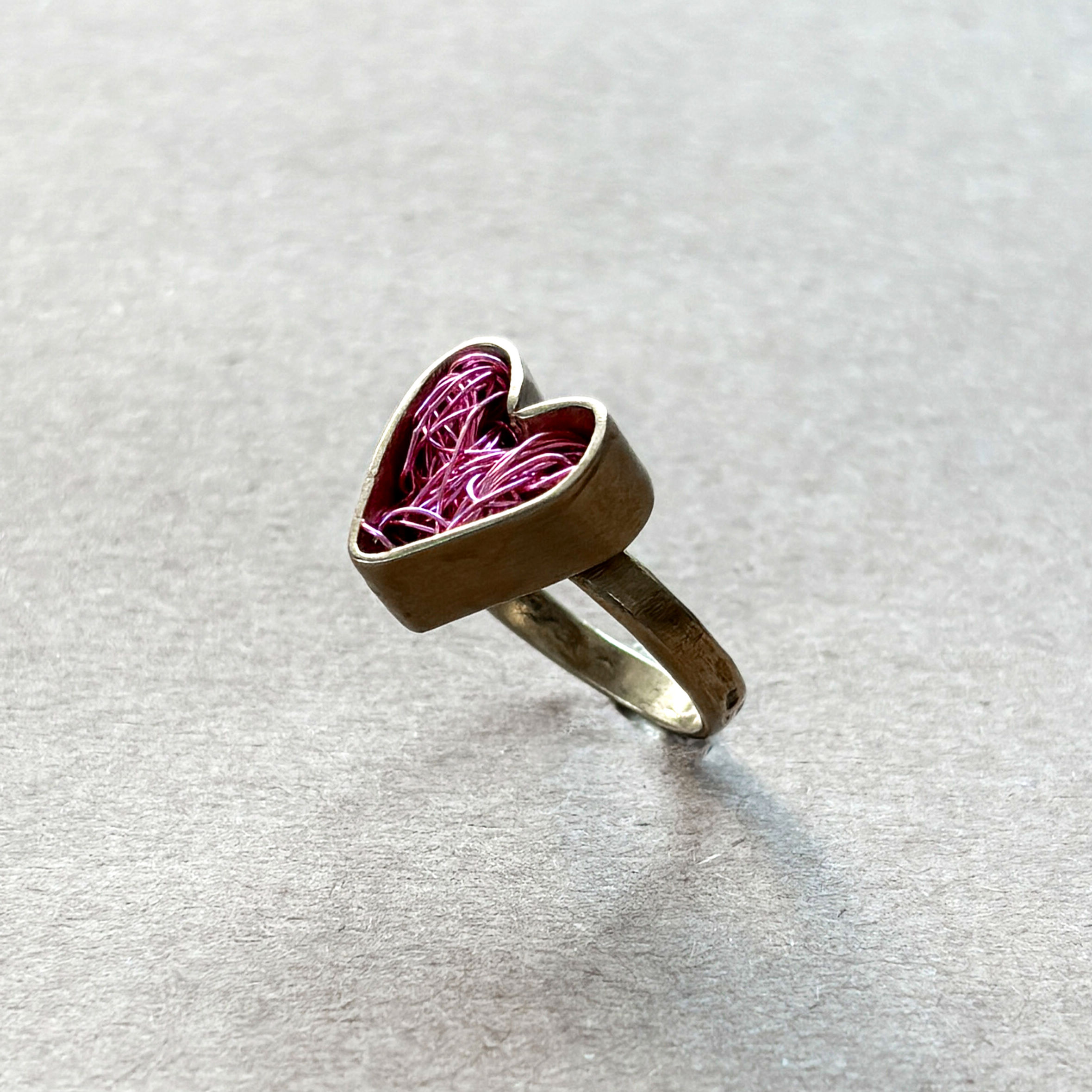 Prema Yüzük | Midi Boy Kalp - Doğal Pirinç