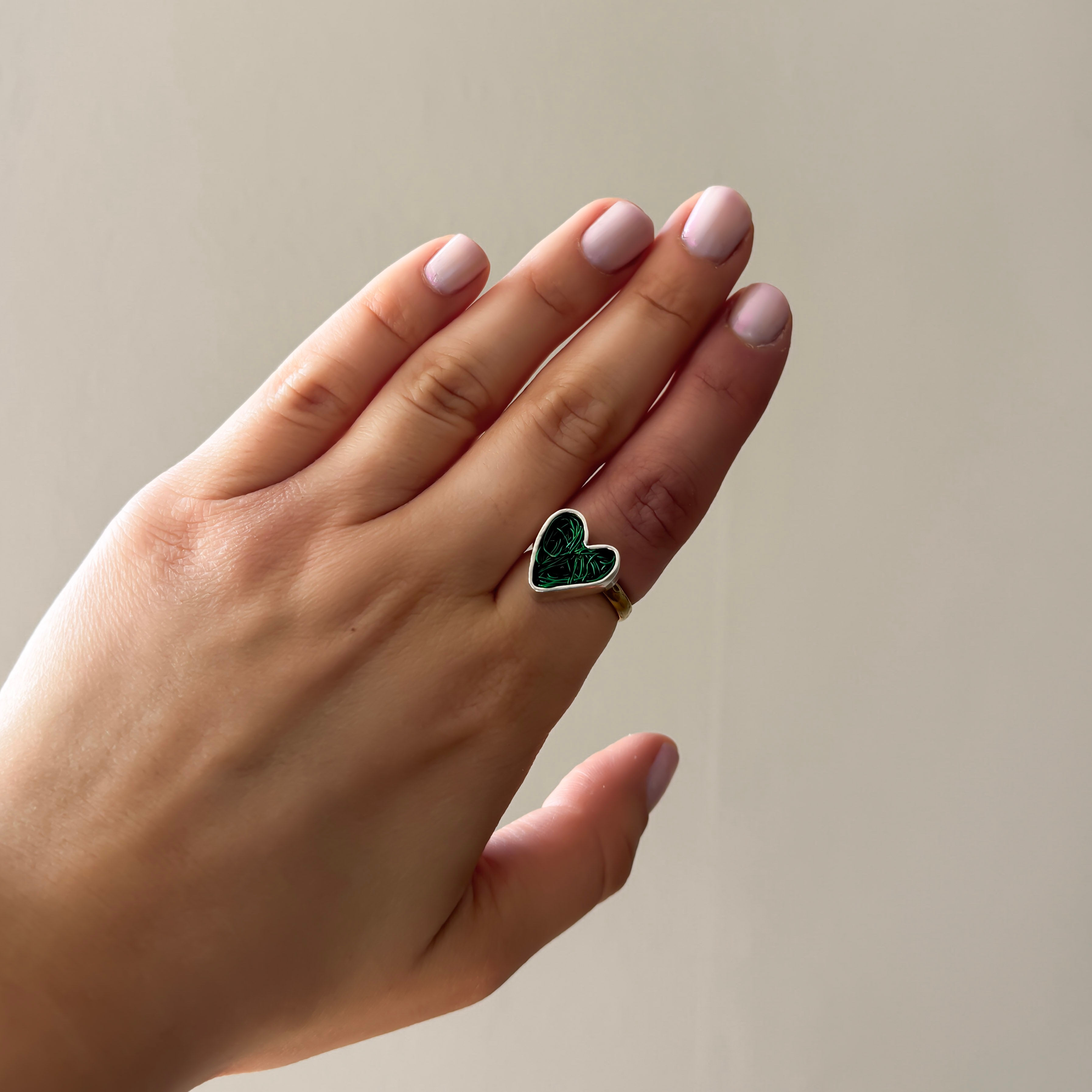 Prema Yüzük | Midi Boy Kalp - 925Ayar Gümüş