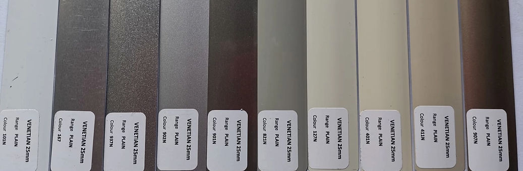 25 mm Aluminium Venetian Blind Samples
