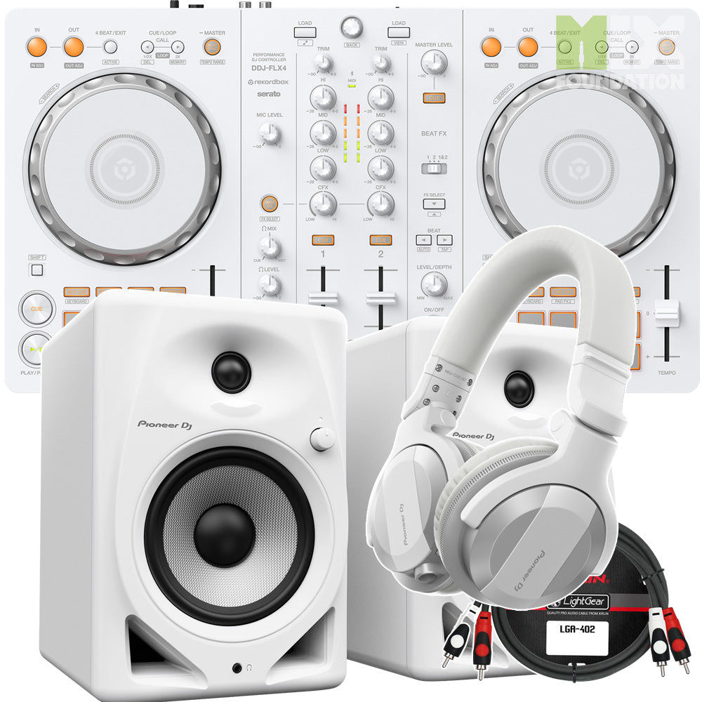 Pioneer DDJ-FLX4-W White Edition 2-Channel DJ Controller for Rekordbox and