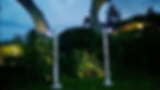 Spot Light on 9' Freestanding Pole with White Linen Cover 2
