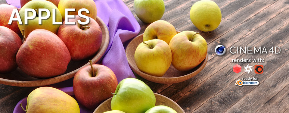 High Quality apples 3D-Model