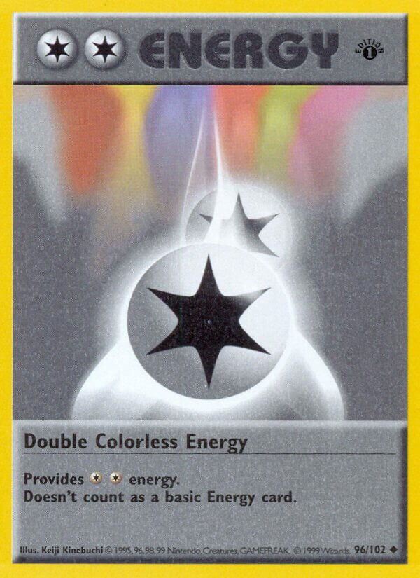 096-102 Double Colorless Energy Pokemon Card Base Set BSen