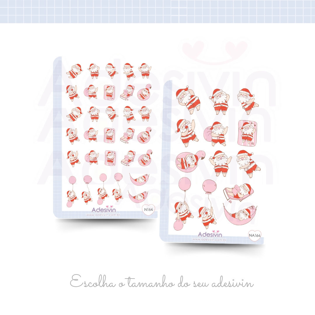 N164 - Cartela de Adesivo Noel Carioca  