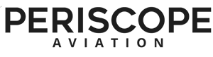 Periscope Aviation logo displayed in black 