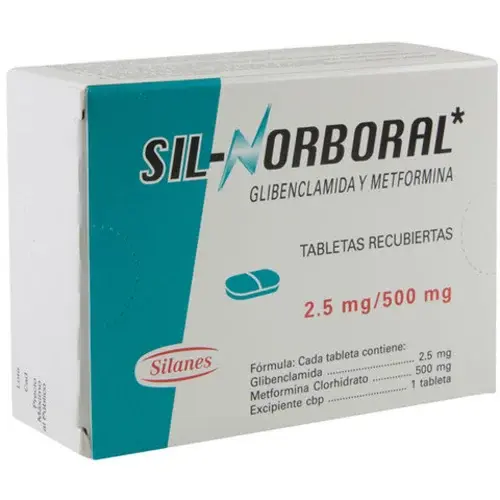 SIL-NORBORAL TAB 500/2.5 MG CAJA C/40