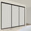 Thumbnail: oyster grey panels & black frame for sliding wardrobe doors with frame for DIY wardrobes online Melbourne 

