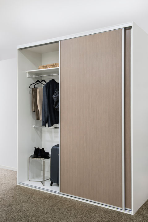 Melamine framed sliding panel wardrobe doors Melbourne - 2 door