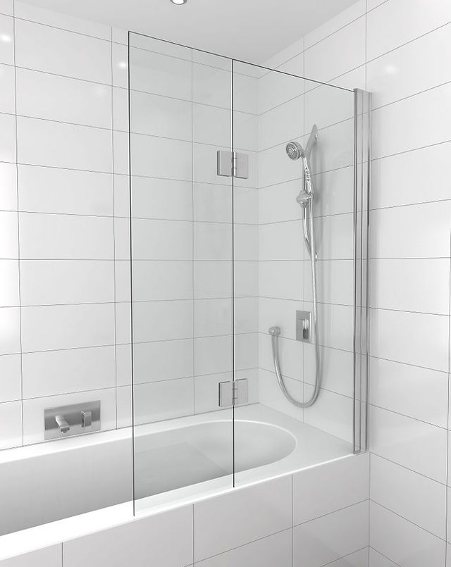 duo multi fold over bath shower screen Melbourne
