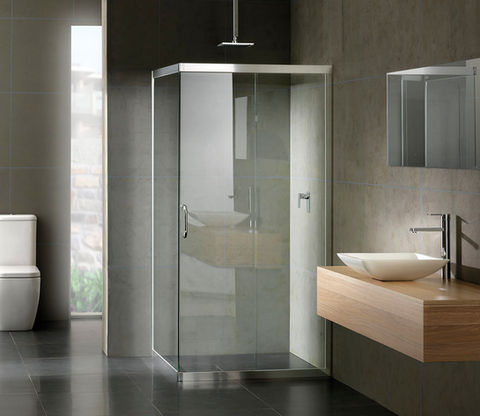 Modern sliding shower screen frameless Melbourne