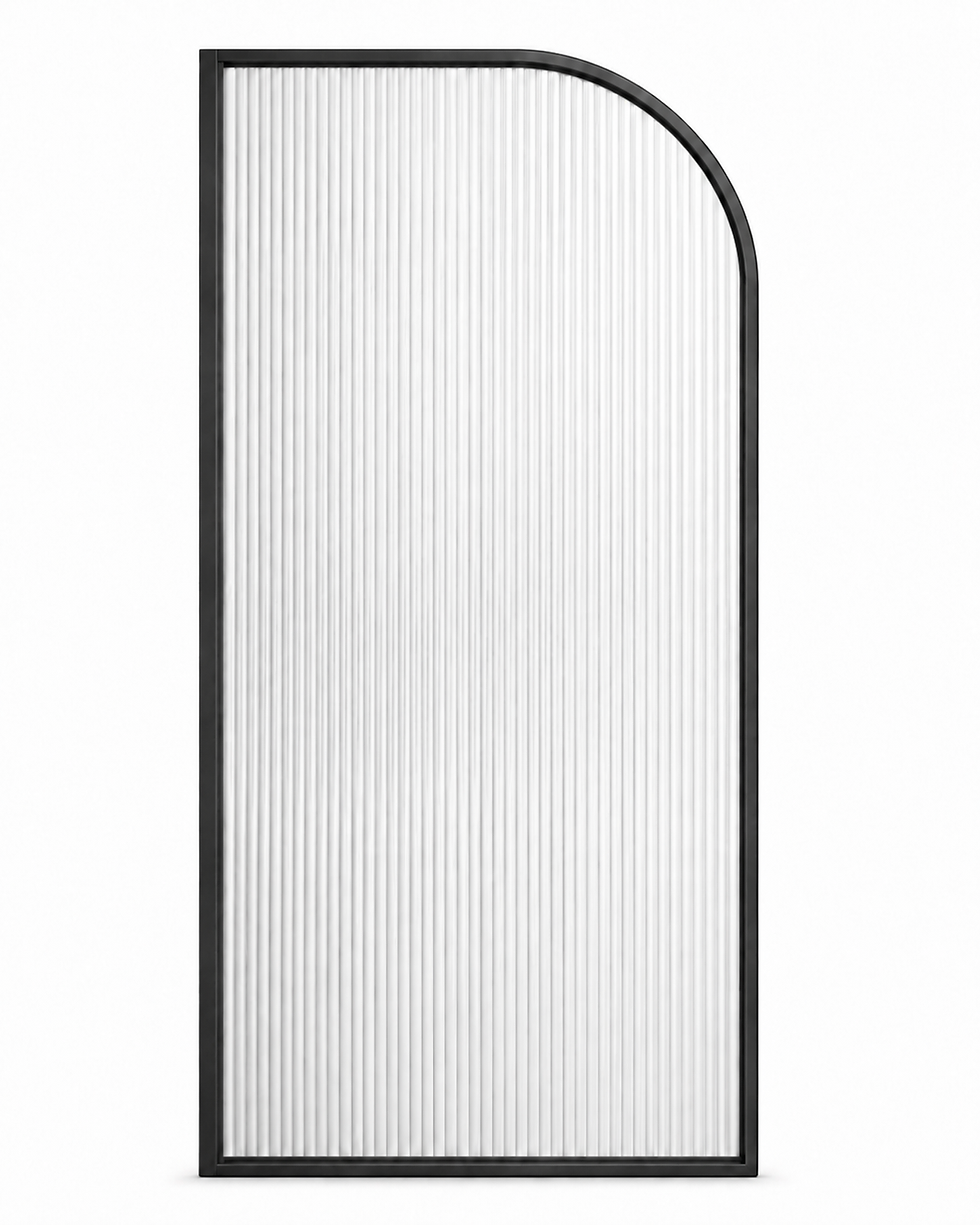 Thumbnail: Yarra Curved Fluted Framed Shower Panel
