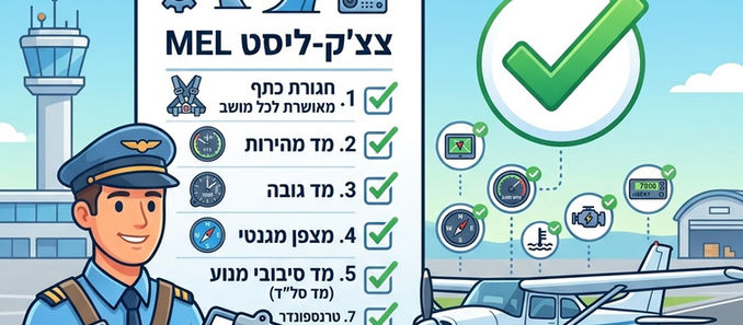 טיפ בטיחות 24/26 -ציוד מינימלי לטיסה כאשר מכשיר לא שמיש, מה מותר ומה אסור