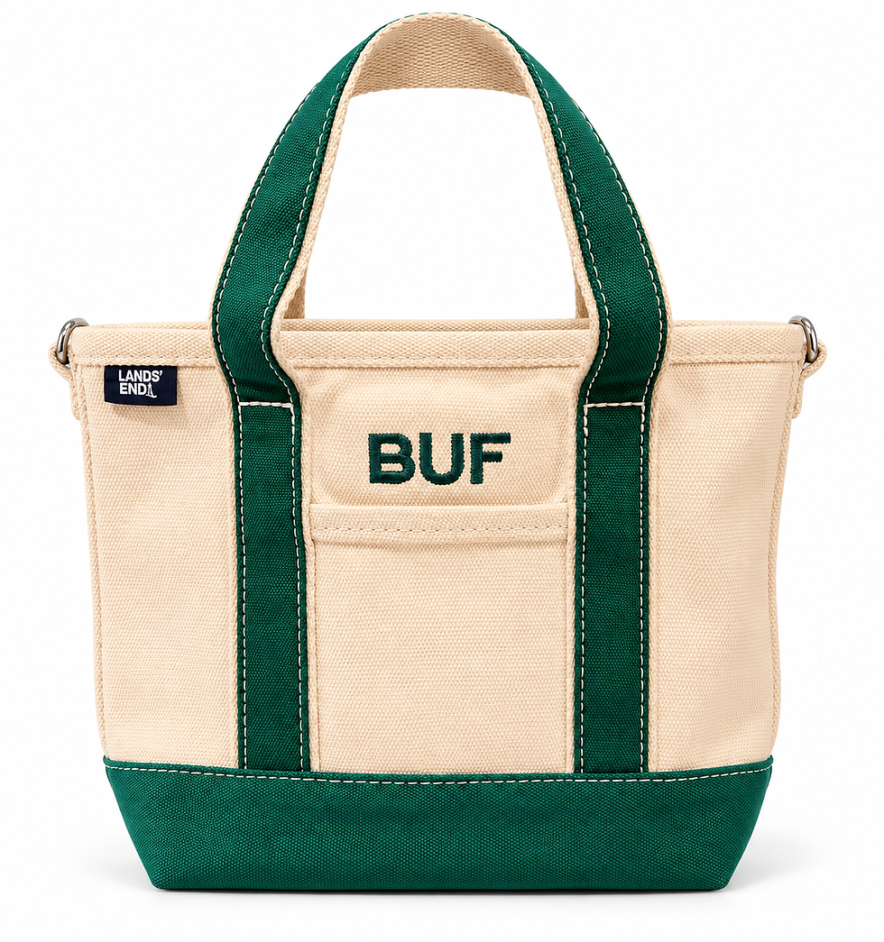 Thumbnail: Green - BUF Embroidered Canvas Tote