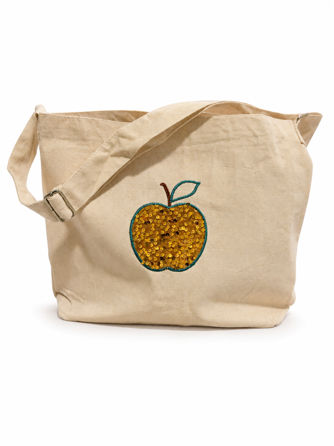 Golden Apple Sequin Tote
