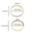 Thumbnail: Gold and Leather Bracelets sizes