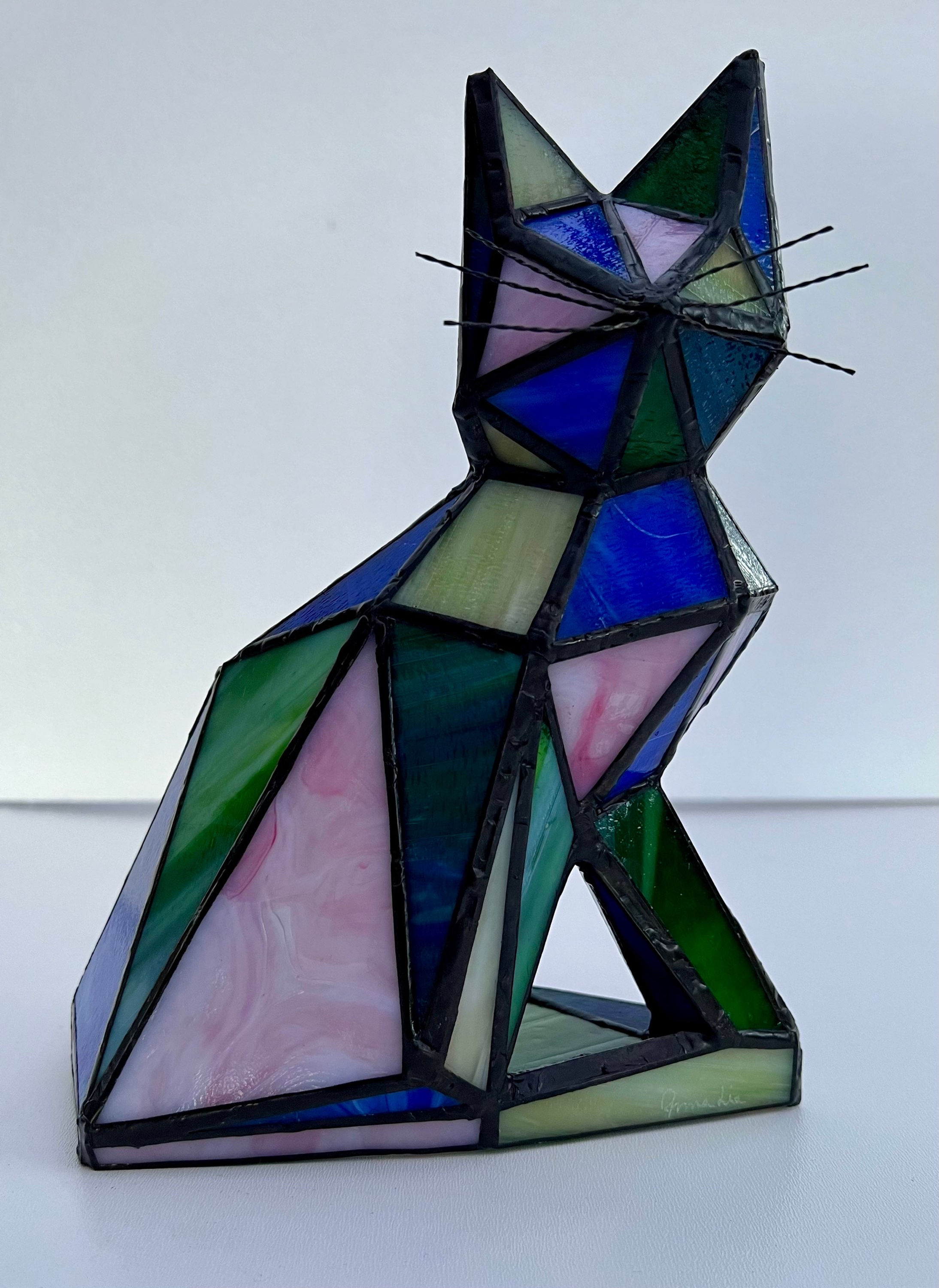 Kattskulptur - glasskulptur 