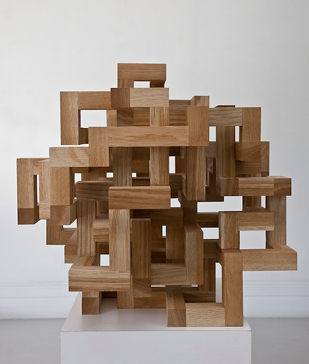 Cube II, 2010, American white oak, 500mm