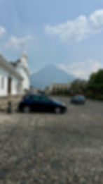 Volcanoes all around and the cobblestone streets of Antigua