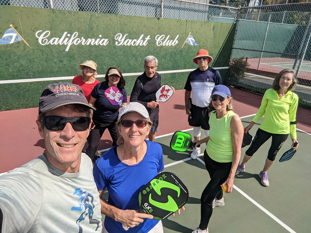 California Yacht Club in Marina del Rey, CA Pickleball Players on court