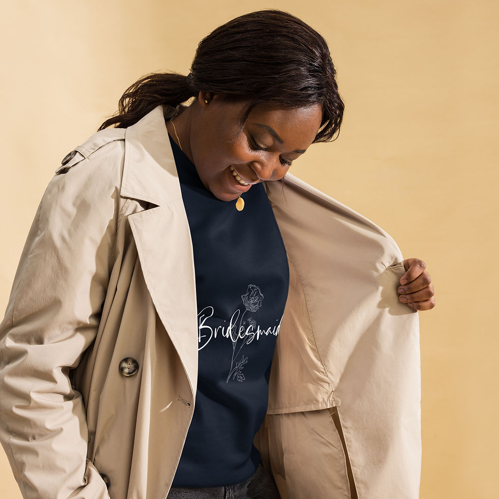 Thumbnail: Bridesmaid Premium Sweatshirt - white text