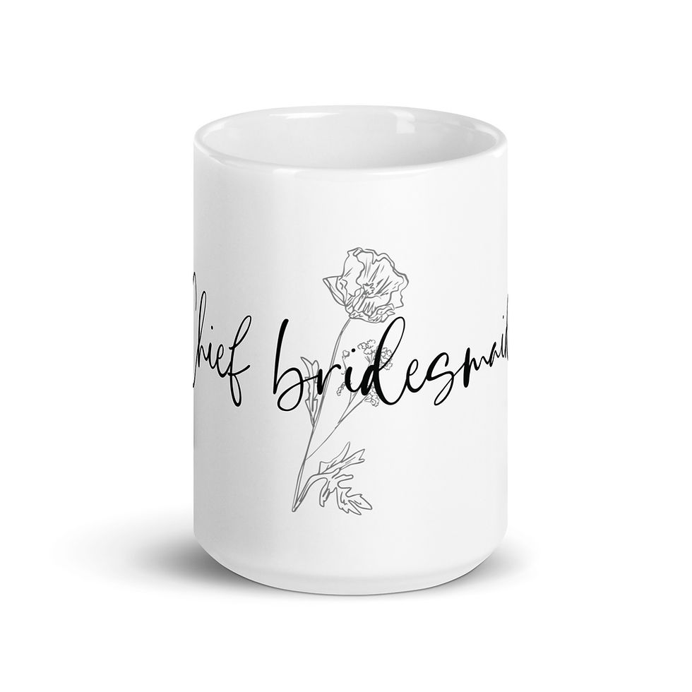 Thumbnail: Chief bridesmaid white glossy mug