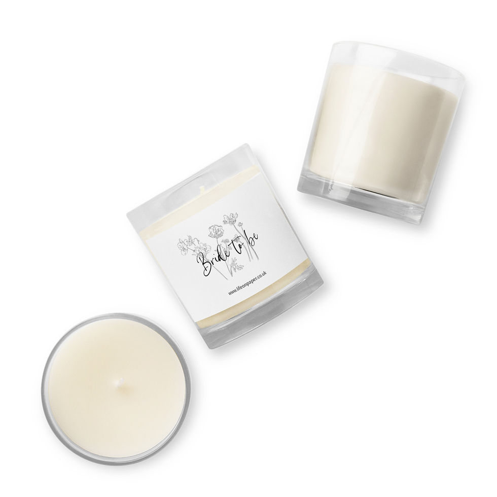 Thumbnail: Bride to be Glass jar soy wax candle