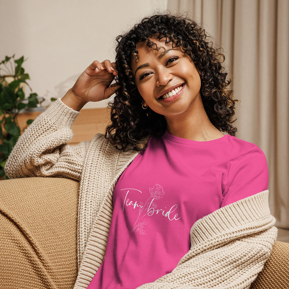 Thumbnail: Team Bride Relaxed T-Shirt - white text
