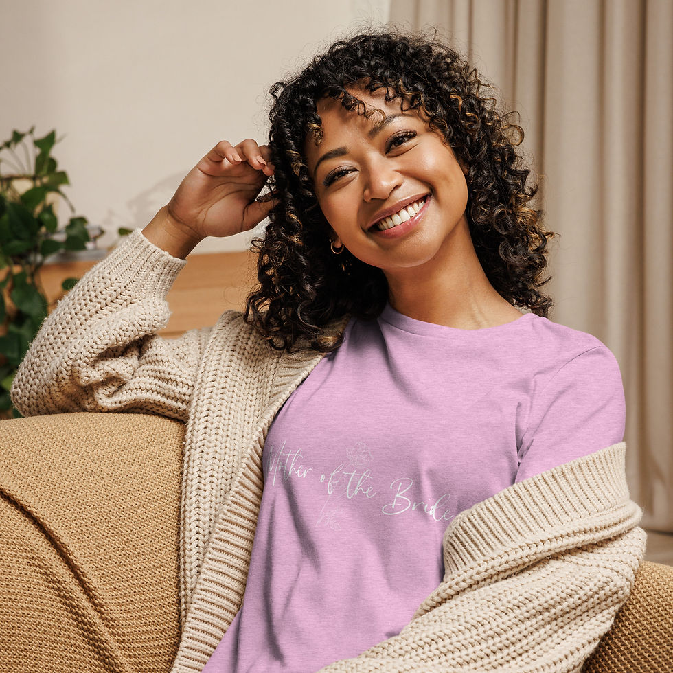 Thumbnail: Mother of the bride Relaxed T-Shirt - white text