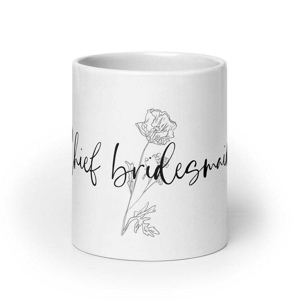 Thumbnail: Chief bridesmaid white glossy mug