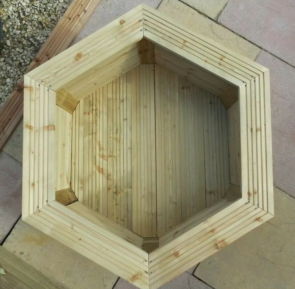 Thumbnail: raised wooden tree planters with  seat