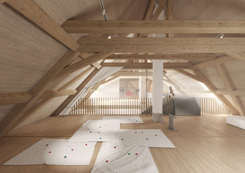 Antonuccio Wieland Architectes EPFL SIA sàrl • avenue des alpes 33, 1820 Montreux • Alyssa Antonuccio et Fabian Wieland • Architecture et visualisations • 303_MOR-CHAB, mor& architectes, assainissement du château de Bulle